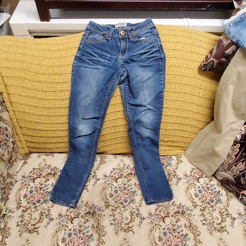 Muddy skinny jeans